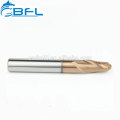 BFL CNC Ballnose Schaftfräser für Metallschneiden, Metallbearbeitung CNC Kugelkopffräser Schaftfräser